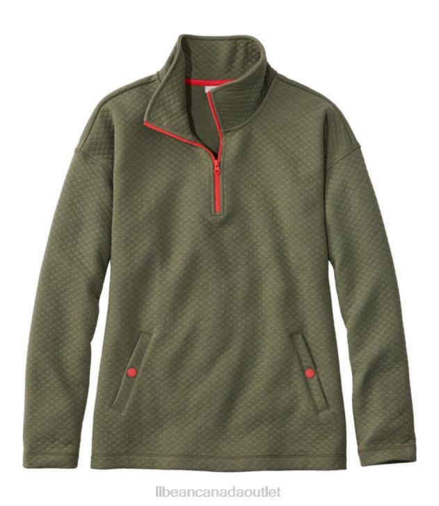 Clothing Deep Olive H8XZ6596 SoftLight Quilted Top Women L.L.Bean - Image 1