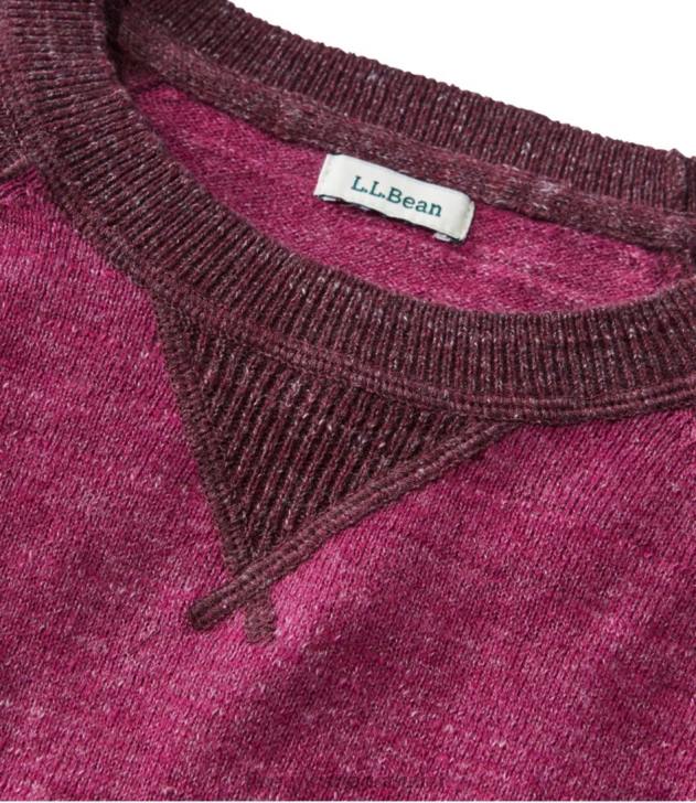 Clothing Deep Wine H8XZ119 Organic Cotton Slub Sweater Women L.L.Bean - Image 4