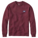 Clothing Deep Wine H8XZ7001 Quilted Sweatshirt Men L.L.Bean
