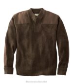 Clothing Deep Woods Green Heather H8XZ3865 Commando Sweater Men L.L.Bean