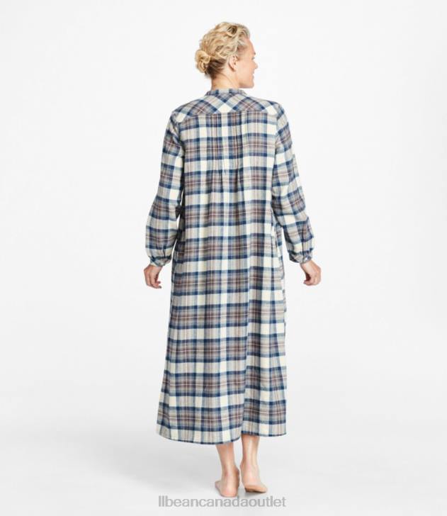 Clothing Dress Gordon H8XZ4903 Scotch Plaid Flannel Nightgown Women L.L.Bean - Image 3