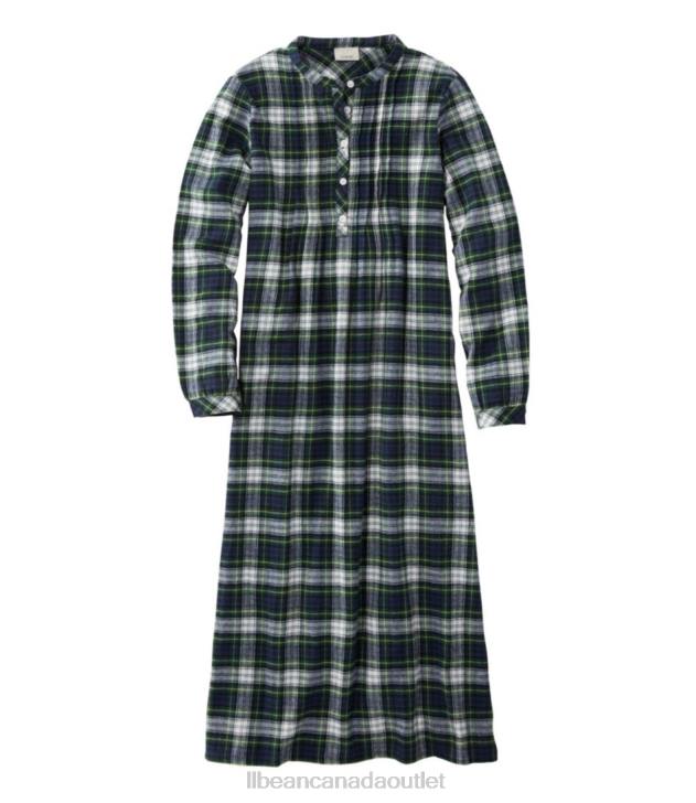 Clothing Dress Gordon H8XZ4903 Scotch Plaid Flannel Nightgown Women L.L.Bean - Image 1