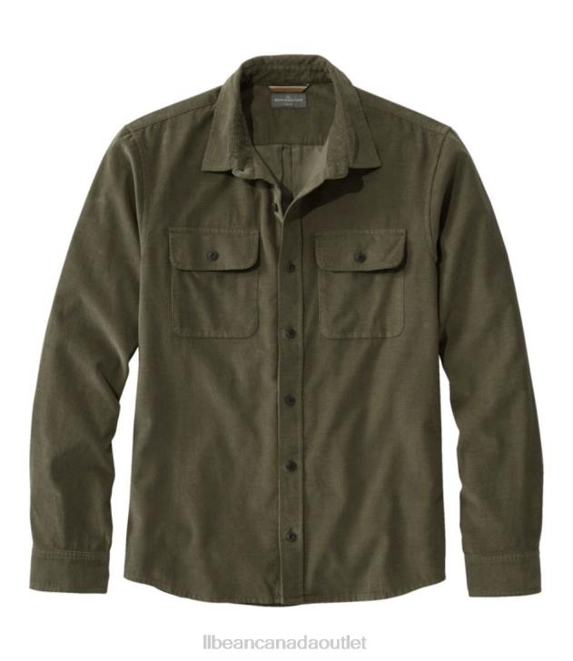 clothing_dusty_olive_h8xz4956_signature_microwale_corduroy_shirt_men_l_l_bean.jpg Clothing Dusty Olive H8XZ4956 Signature Microwale Corduroy Shirt Men L.L.Bean - Image 1