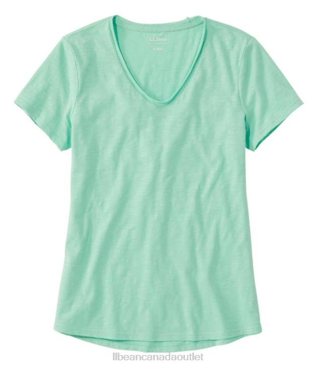 Clothing Faded Jade H8XZ6432 Organic Cotton Tee Women L.L.Bean - Image 1
