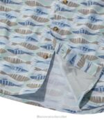 Clothing Fair Aqua Fish Print H8XZ3251 Tropicwear Shirt Men L.L.Bean - Image 6