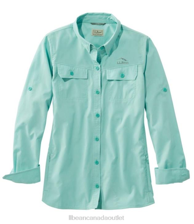 clothing_fair_aqua_h8xz4803_no_fly_zone_shirt_women_l_l_bean.jpg Clothing Fair Aqua H8XZ4803 No Fly Zone Shirt Women L.L.Bean - Image 1