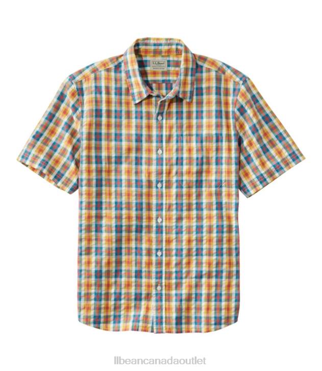 Clothing Goldenrod H8XZ6480 Organic Cotton Seersucker Shirt Men L.L.Bean - Image 1