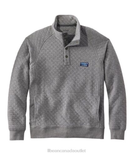 Clothing Gray Heather H8XZ5865 Quilted Sweatshirt Men L.L.Bean