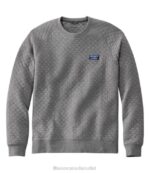 Clothing Gray Heather H8XZ5907 Quilted Sweatshirt Men L.L.Bean