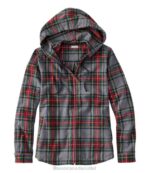 Clothing Gray Stewart Tartan H8XZ6881 Scotch Plaid Flannel Shirt Women L.L.Bean