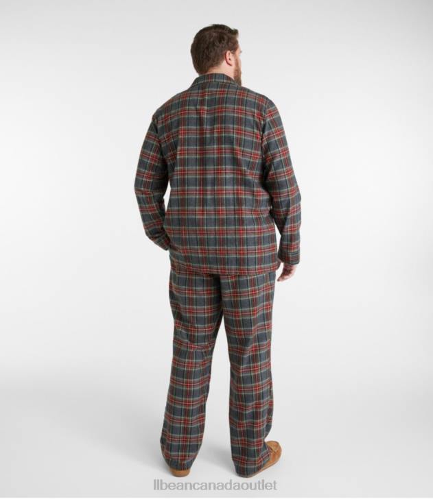 Clothing Grey Stewart H8XZ6969 Scotch Plaid Flannel Pajamas Men L.L.Bean - Image 5
