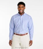 Clothing Gunmetal Gray H8XZ6632 Wrinkle-Free Classic Oxford Cloth Shirt Men L.L.Bean - Image 4