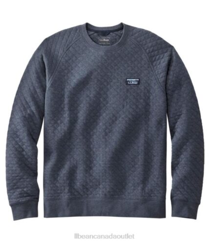 Clothing Indigo Heather H8XZ6591 Quilted Sweatshirt Men L.L.Bean
