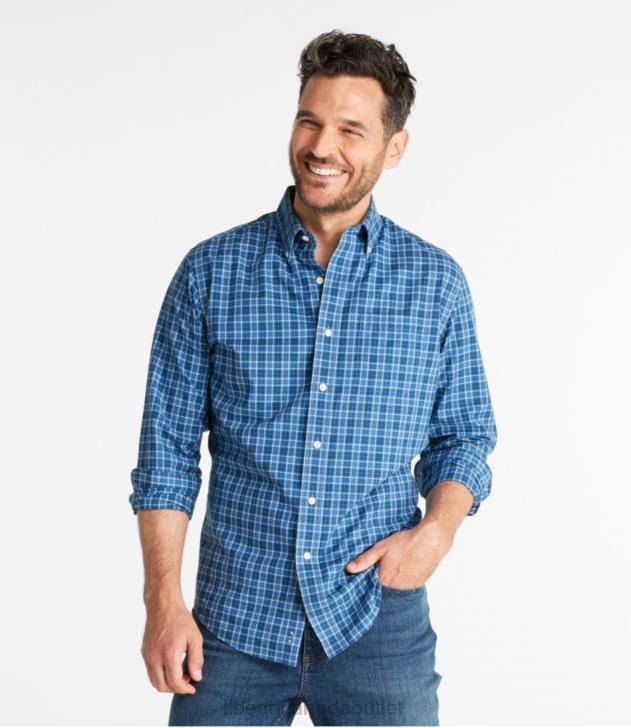 Clothing Indigo Ink H8XZ3504 Wrinkle-Free Kennebunk Sport Shirt Men L.L.Bean - Image 2
