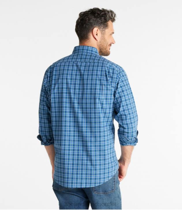 Clothing Indigo Ink H8XZ3504 Wrinkle-Free Kennebunk Sport Shirt Men L.L.Bean - Image 3