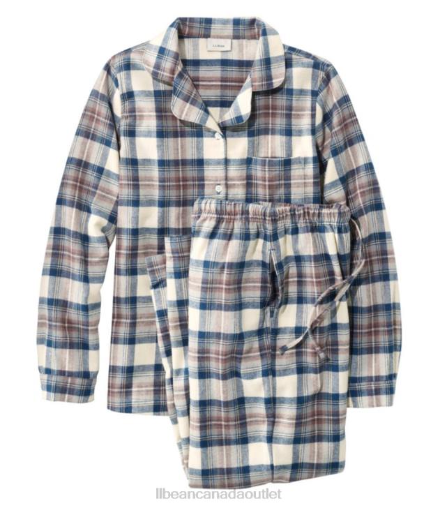Clothing Indigo Tartan H8XZ415 Scotch Plaid Flannel Pajamas Women L.L.Bean - Image 1