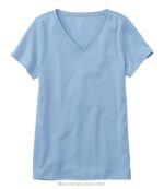 Clothing Lake H8XZ5647 Pima Cotton Shaped V-Neck Women L.L.Bean