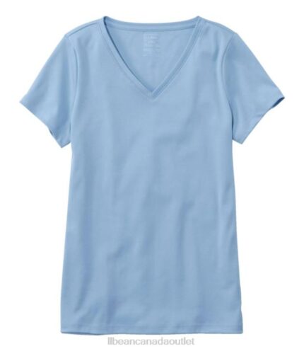 Clothing Lake H8XZ5647 Pima Cotton Shaped V-Neck Women L.L.Bean