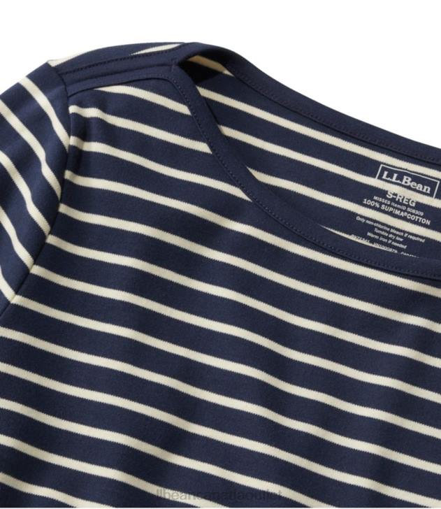 Clothing Larkspur/Sailcloth H8XZ6408 Pima Cotton Shaped Tee Women L.L.Bean - Image 4