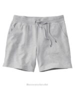 Clothing Light Gray Heather H8XZ4753 Ultrasoft Sweats 6'' Short Mid-Rise Women L.L.Bean