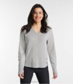 Clothing Light Mauve Heather H8XZ6544 SoftFlex V-Neck Pullover Women L.L.Bean - Image 2
