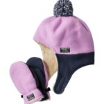 Clothing Lilac H8XZ3559 Infants' and Mountain Classic Fleece Hat and Mitten Set Kids L.L.Bean