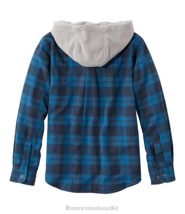 Clothing Marine Blue H8XZ7040 Fleece-Lined Flannel Shirt Kids L.L.Bean - Image 4