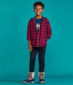 Clothing Marine Blue H8XZ7040 Fleece-Lined Flannel Shirt Kids L.L.Bean - Image 6