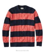 Clothing Mineral Red H8XZ3470 Heritage Soft Cotton Fisherman Sweater Men L.L.Bean