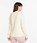 Clothing Moonlight Blue H8XZ5022 Basketweave Sweater Women L.L.Bean - Image 3