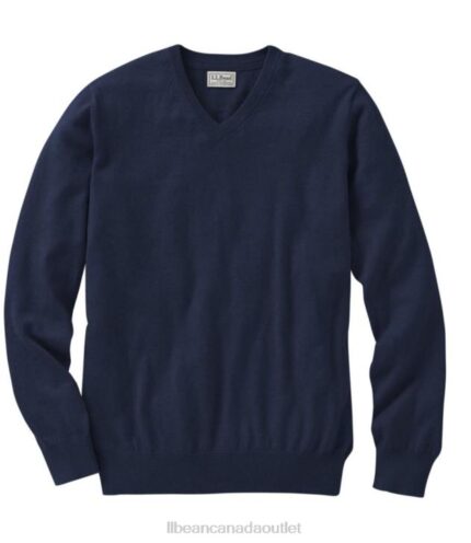Clothing Navy H8XZ3291 Cotton/Cashmere Sweater Men L.L.Bean