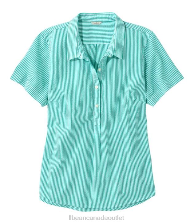 clothing_ocean_jade_h8xz4598_vacationland_seersucker_shirt_women_l_l_bean.jpg Clothing Ocean Jade H8XZ4598 Vacationland Seersucker Shirt Women L.L.Bean - Image 1