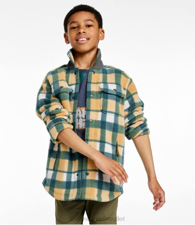 Clothing Ochre H8XZ3071 Cozy Fleece Shirt Jacket Kids L.L.Bean - Image 3