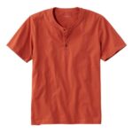Clothing Orange Spice H8XZ6582 Signature Rangeley Cotton Henley Men L.L.Bean