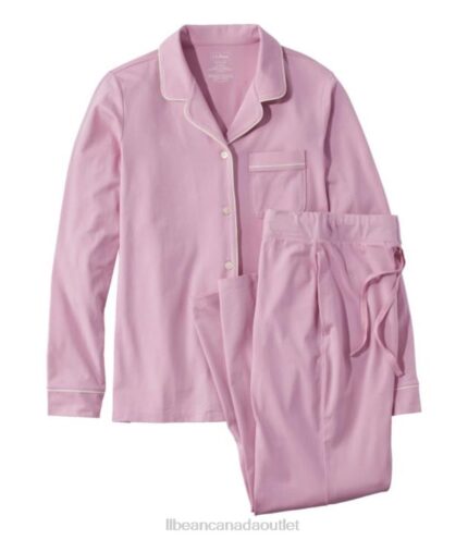 Clothing Pale Mauve H8XZ3277 Super-Soft Shrink-Free Pajama Set Women L.L.Bean