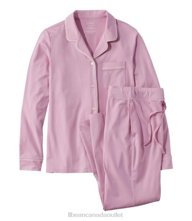 clothing_pale_mauve_h8xz3277_super_soft_shrink_free_pajama_set_women_l_l_bean.jpg Clothing Pale Mauve H8XZ3277 Super-Soft Shrink-Free Pajama Set Women L.L.Bean - Image 1