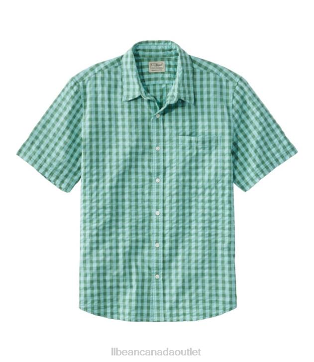 clothing_pale_turquoise_h8xz210_organic_cotton_seersucker_shirt_men_l_l_bean.jpg Clothing Pale Turquoise H8XZ210 Organic Cotton Seersucker Shirt Men L.L.Bean - Image 1