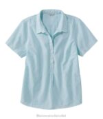 Clothing Pale Turquoise H8XZ35 Vacationland Seersucker Shirt Women L.L.Bean