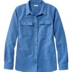Clothing Peacock Blue H8XZ7203 Heritage Chamois Shirt Women L.L.Bean