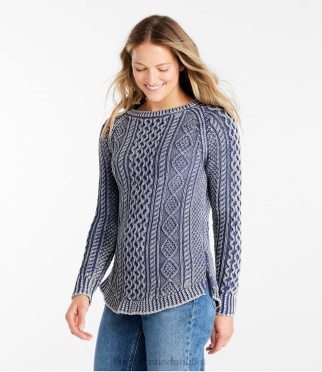 Clothing Pink Grapefruit Washed H8XZ586 Signature Cotton Fisherman Tunic Sweater Women L.L.Bean - Image 2
