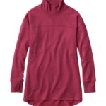 Clothing Red Wine Heather H8XZ523 SoftFlex Mockneck Pullover Women L.L.Bean