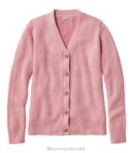 Clothing Rose Wash H8XZ6641 Basketweave Sweater Women L.L.Bean