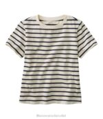 Clothing Sailcloth Stripe H8XZ4794 Signature Rangeley Cotton Tee Women L.L.Bean