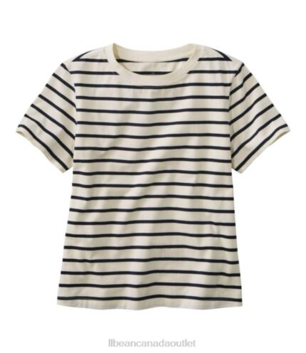 Clothing Sailcloth Stripe H8XZ4794 Signature Rangeley Cotton Tee Women L.L.Bean