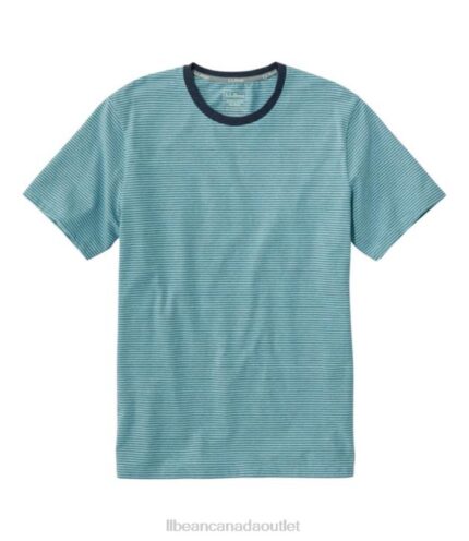 Clothing Sea Blue Heather H8XZ4883 Comfort Stretch Pima Tee Shirt Men L.L.Bean