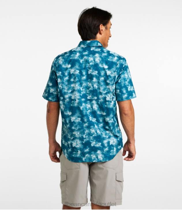 Clothing Soft Blue Fish Print H8XZ368 Tropicwear Shirt Men L.L.Bean - Image 3