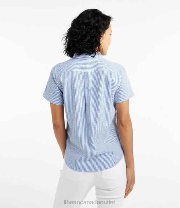 Clothing Soft Indigo Stripe H8XZ2960 Vacationland Seersucker Shirt Women L.L.Bean - Image 3
