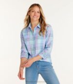 Clothing Sunlit Coral Check H8XZ2949 Vacationland Seersucker Shirt Women L.L.Bean - Image 2