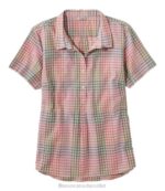 Clothing Sunlit Coral Check H8XZ2990 Vacationland Seersucker Shirt Women L.L.Bean