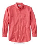 Clothing Sunlit Coral H8XZ6914 Wrinkle-Free Kennebunk Sport Shirt Men L.L.Bean